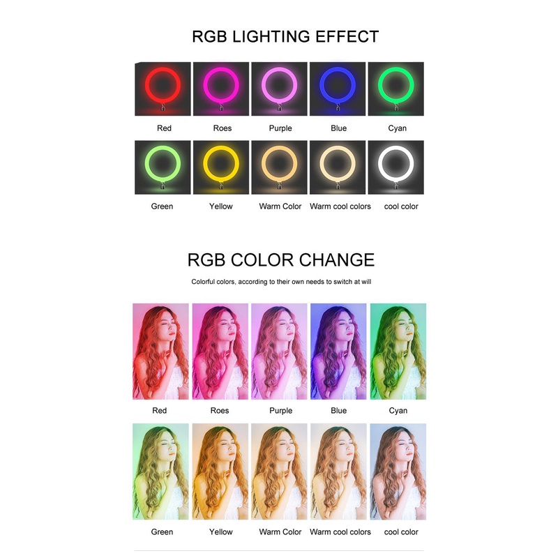رینگ لایت RGB پایه دار مدل MJ
